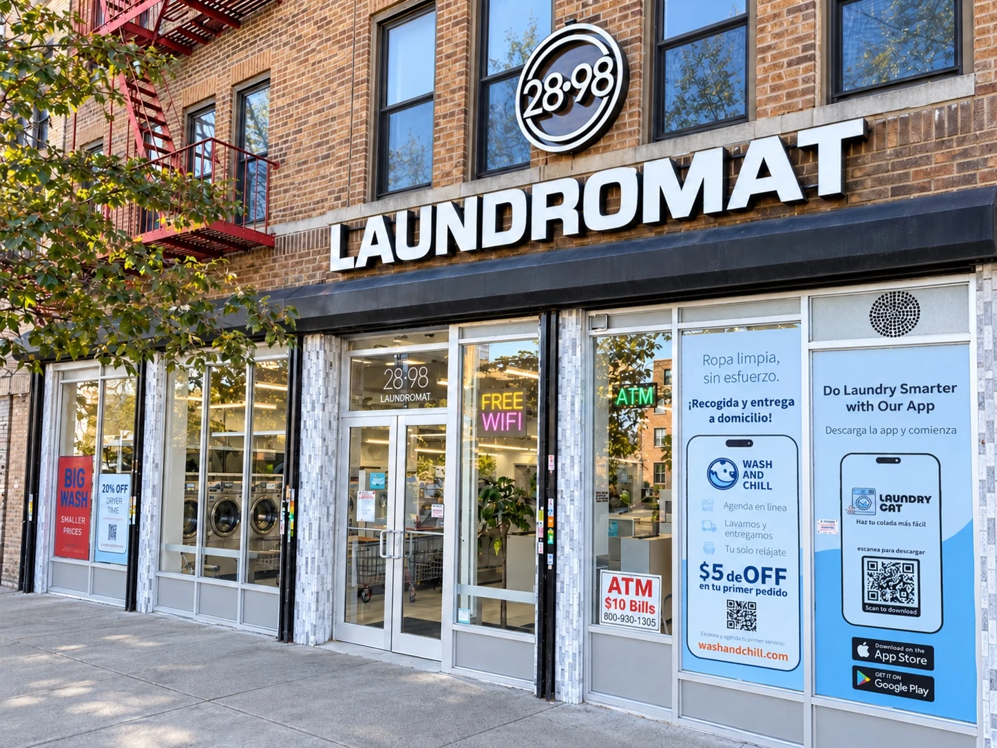 Fachada de 2898 Laundromat en Jerome Avenue
